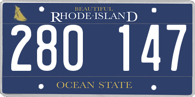 RI license plate 280147