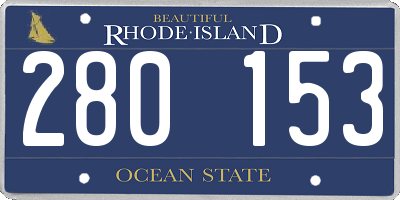 RI license plate 280153