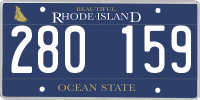 RI license plate 280159