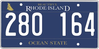 RI license plate 280164