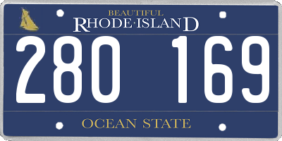 RI license plate 280169