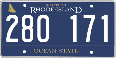 RI license plate 280171