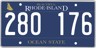 RI license plate 280176