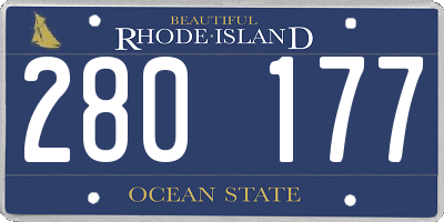 RI license plate 280177