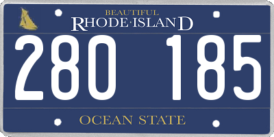 RI license plate 280185