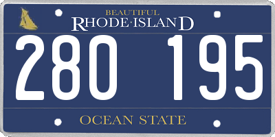RI license plate 280195