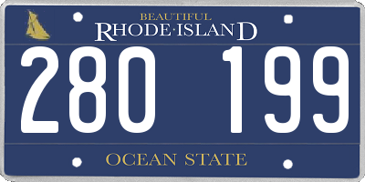 RI license plate 280199