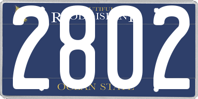 RI license plate 2802