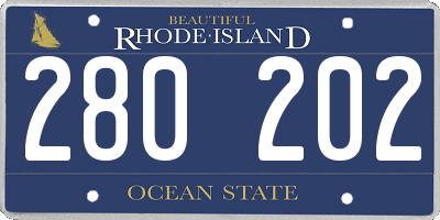 RI license plate 280202