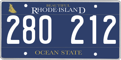 RI license plate 280212