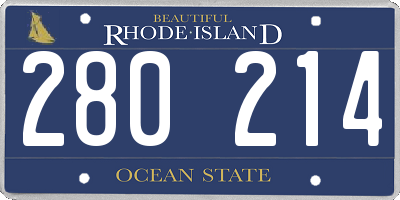 RI license plate 280214