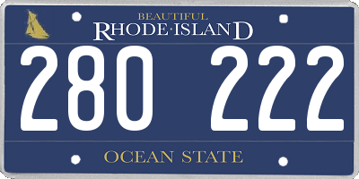 RI license plate 280222