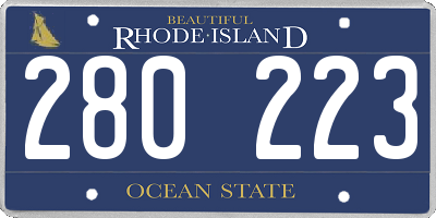 RI license plate 280223