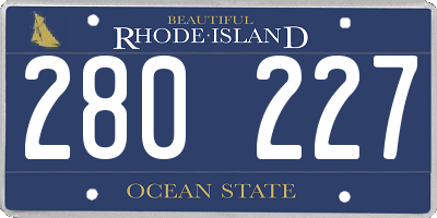 RI license plate 280227