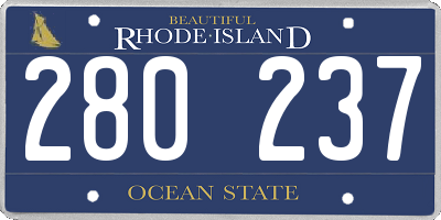 RI license plate 280237