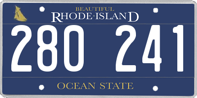 RI license plate 280241