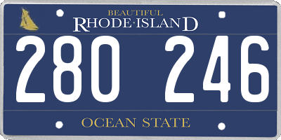 RI license plate 280246