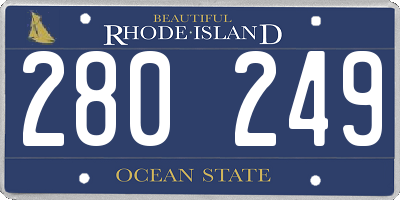 RI license plate 280249