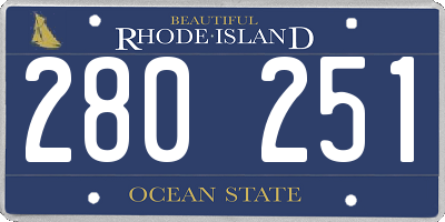 RI license plate 280251
