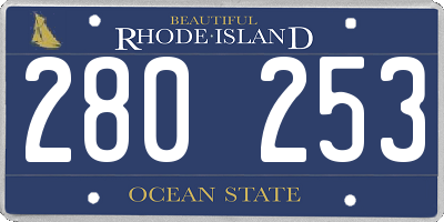 RI license plate 280253