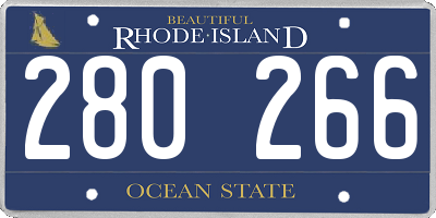 RI license plate 280266