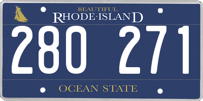 RI license plate 280271