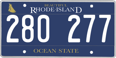 RI license plate 280277