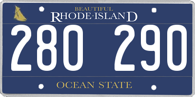 RI license plate 280290