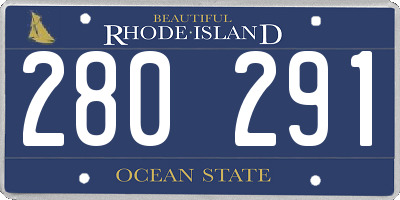 RI license plate 280291