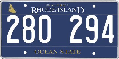 RI license plate 280294