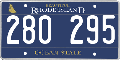 RI license plate 280295