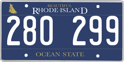RI license plate 280299