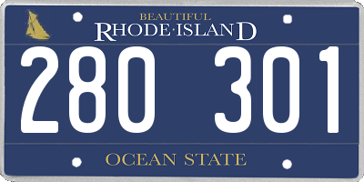 RI license plate 280301