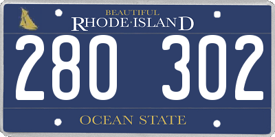 RI license plate 280302