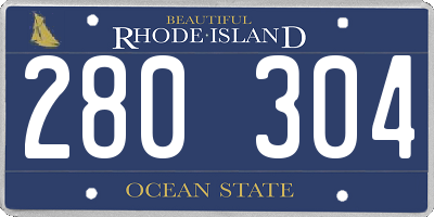 RI license plate 280304