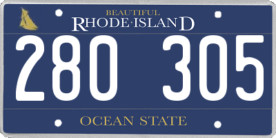 RI license plate 280305