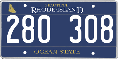 RI license plate 280308