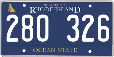 RI license plate 280326
