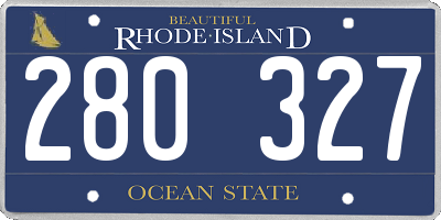 RI license plate 280327
