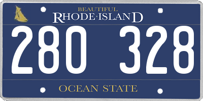 RI license plate 280328