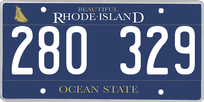 RI license plate 280329