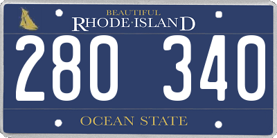 RI license plate 280340