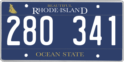 RI license plate 280341