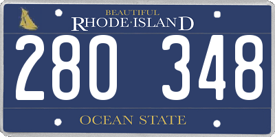 RI license plate 280348
