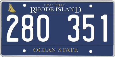 RI license plate 280351
