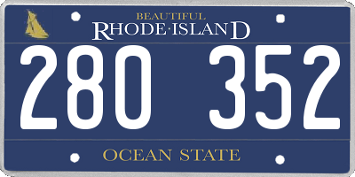 RI license plate 280352