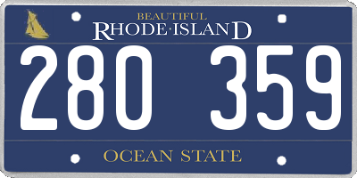 RI license plate 280359