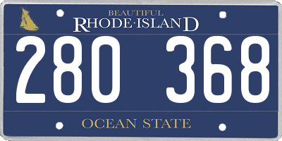 RI license plate 280368