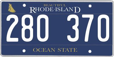 RI license plate 280370