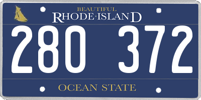RI license plate 280372